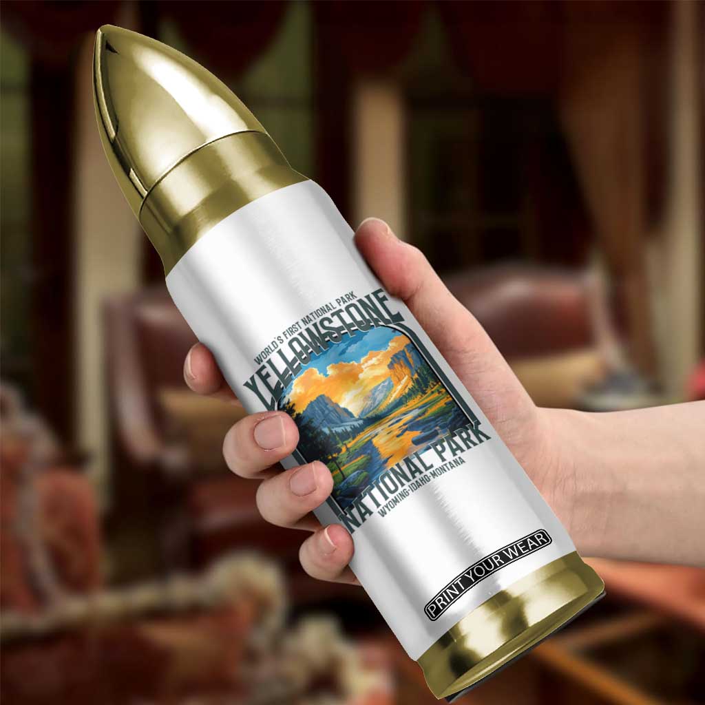 Yellowstone National Park Bullet Tumbler Worlds First NP Retro Vintage Graphic TS02 Print Your Wear