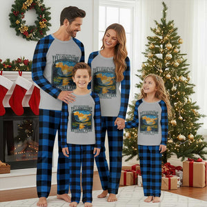 Yellowstone National Park Plaid Pajama Set Worlds First NP Retro Vintage Graphic TS02 Blue Plaid Print Your Wear