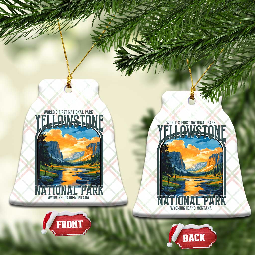 Yellowstone National Park Ceramic Ornament Worlds First NP Retro Vintage Graphic TS02 Print Your Wear