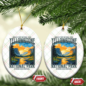 Yellowstone National Park Ceramic Ornament Worlds First NP Retro Vintage Graphic TS02 Print Your Wear