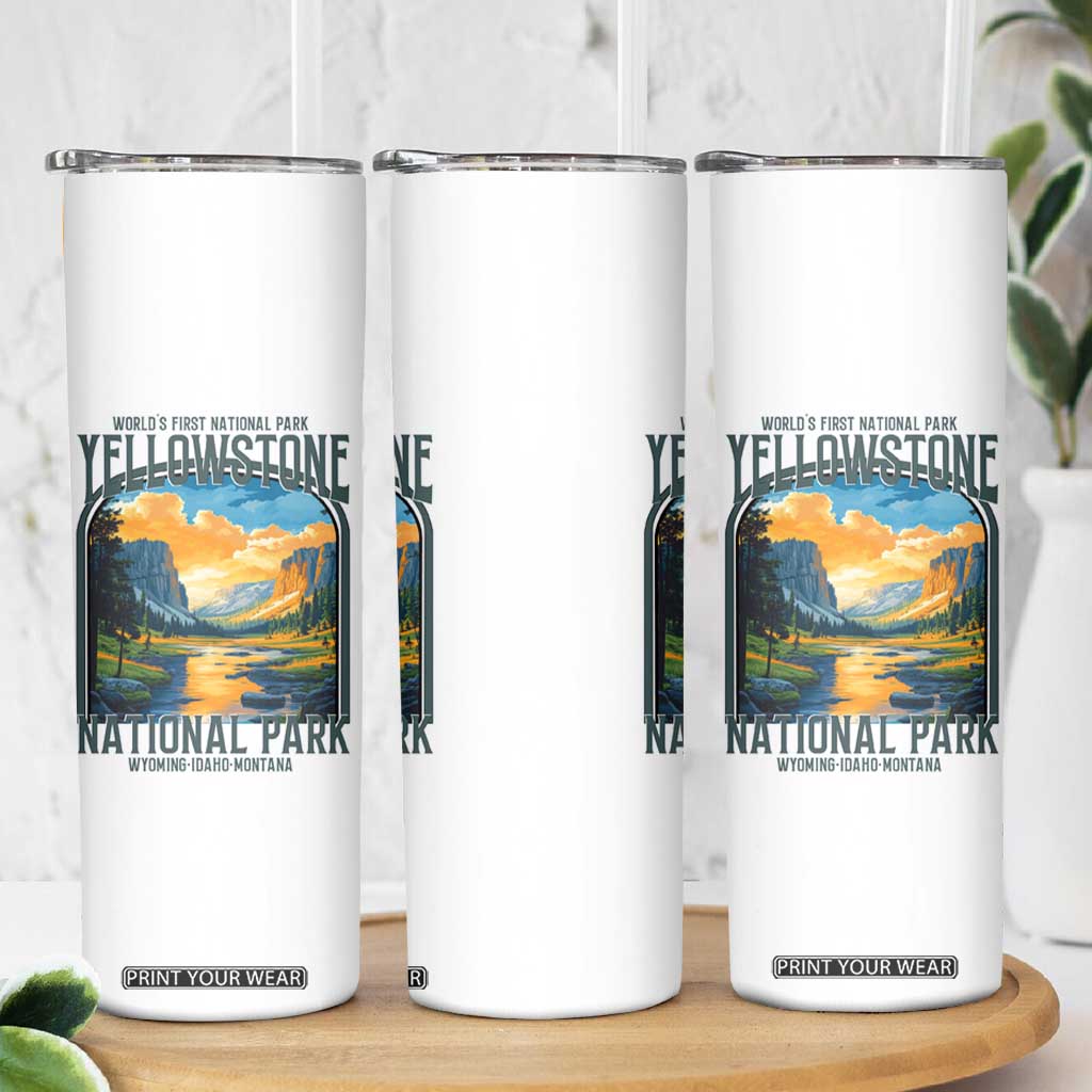 Yellowstone National Park Skinny Tumbler Worlds First NP Retro Vintage Graphic TS02 Print Your Wear