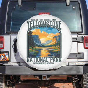 Yellowstone National Park Spare Tire Cover Worlds First NP Retro Vintage Graphic TS02 No hole White Print Your Wear