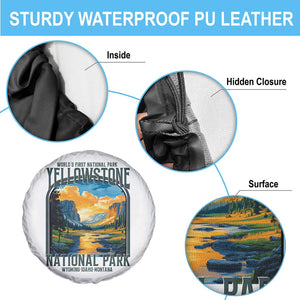 Yellowstone National Park Spare Tire Cover Worlds First NP Retro Vintage Graphic TS02 Print Your Wear