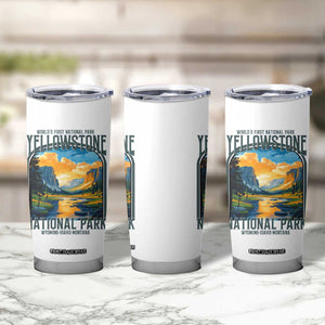 Yellowstone National Park Tumbler Cup Worlds First NP Retro Vintage Graphic TS02 Print Your Wear