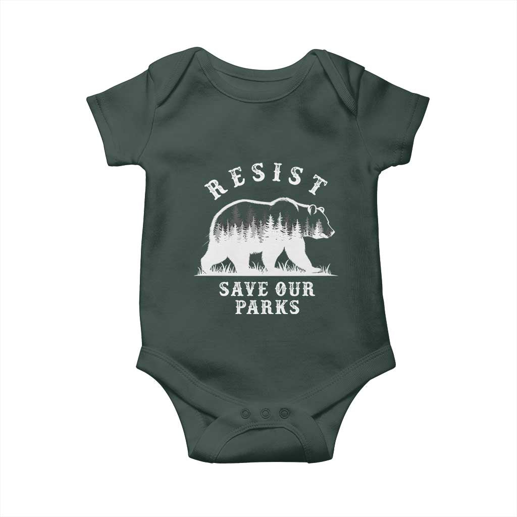 Resist Save Our Parks Baby Onesie Bear US National Parks Wildlife Nature TS02 Print Your Wear