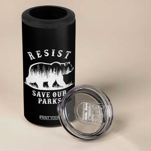 Resist Save Our Parks 4 in 1 Can Cooler Tumbler Bear US National Parks Wildlife Nature TS02 Print Your Wear