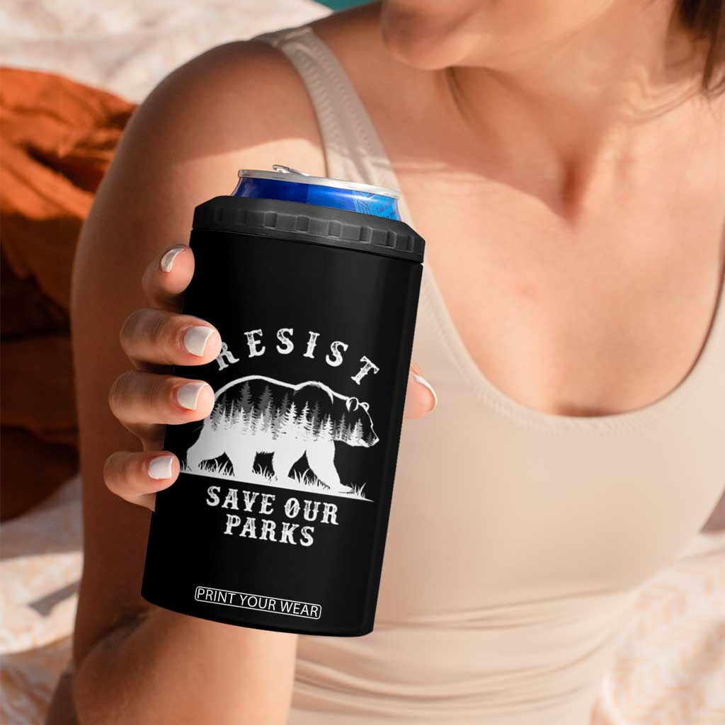 Resist Save Our Parks 4 in 1 Can Cooler Tumbler Bear US National Parks Wildlife Nature TS02 Print Your Wear