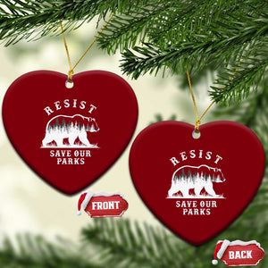 Resist Save Our Parks Ceramic Ornament Bear US National Parks Wildlife Nature TS02 Print Your Wear