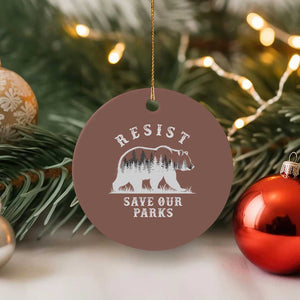 Resist Save Our Parks Ceramic Ornament Bear US National Parks Wildlife Nature TS02 1pc Mocha Print Your Wear