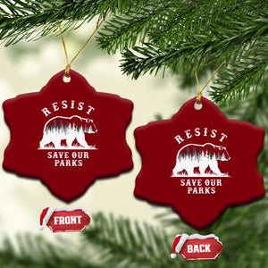 Resist Save Our Parks Ceramic Ornament Bear US National Parks Wildlife Nature TS02 Print Your Wear