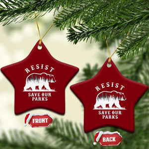 Resist Save Our Parks Ceramic Ornament Bear US National Parks Wildlife Nature TS02 Print Your Wear