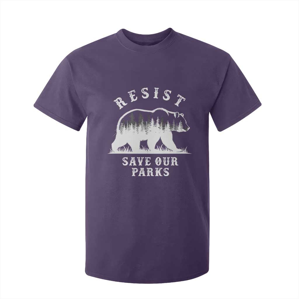 Resist Save Our Parks T Shirt For Kid Bear US National Parks Wildlife Nature TS02 Purple Print Your Wear