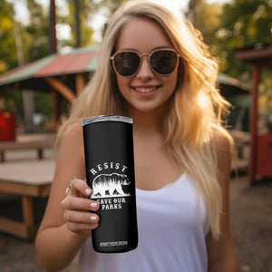 Resist Save Our Parks Skinny Tumbler Bear US National Parks Wildlife Nature TS02 Print Your Wear