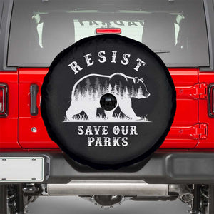 Resist Save Our Parks Spare Tire Cover Bear US National Parks Wildlife Nature TS02 Black Print Your Wear