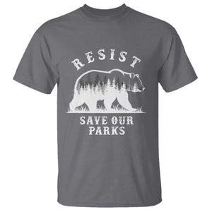 Resist Save Our Parks T Shirt Bear US National Parks Wildlife Nature TS02 Charcoal Print Your Wear