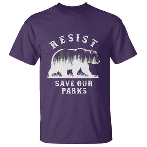 Resist Save Our Parks T Shirt Bear US National Parks Wildlife Nature TS02 Purple Print Your Wear