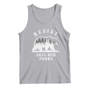 Resist Save Our Parks Tank Top Bear US National Parks Wildlife Nature TS02 Athletic Heather Print Your Wear