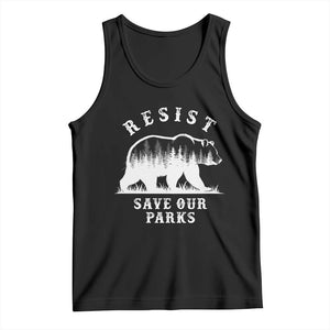 Resist Save Our Parks Tank Top Bear US National Parks Wildlife Nature TS02 Black Print Your Wear