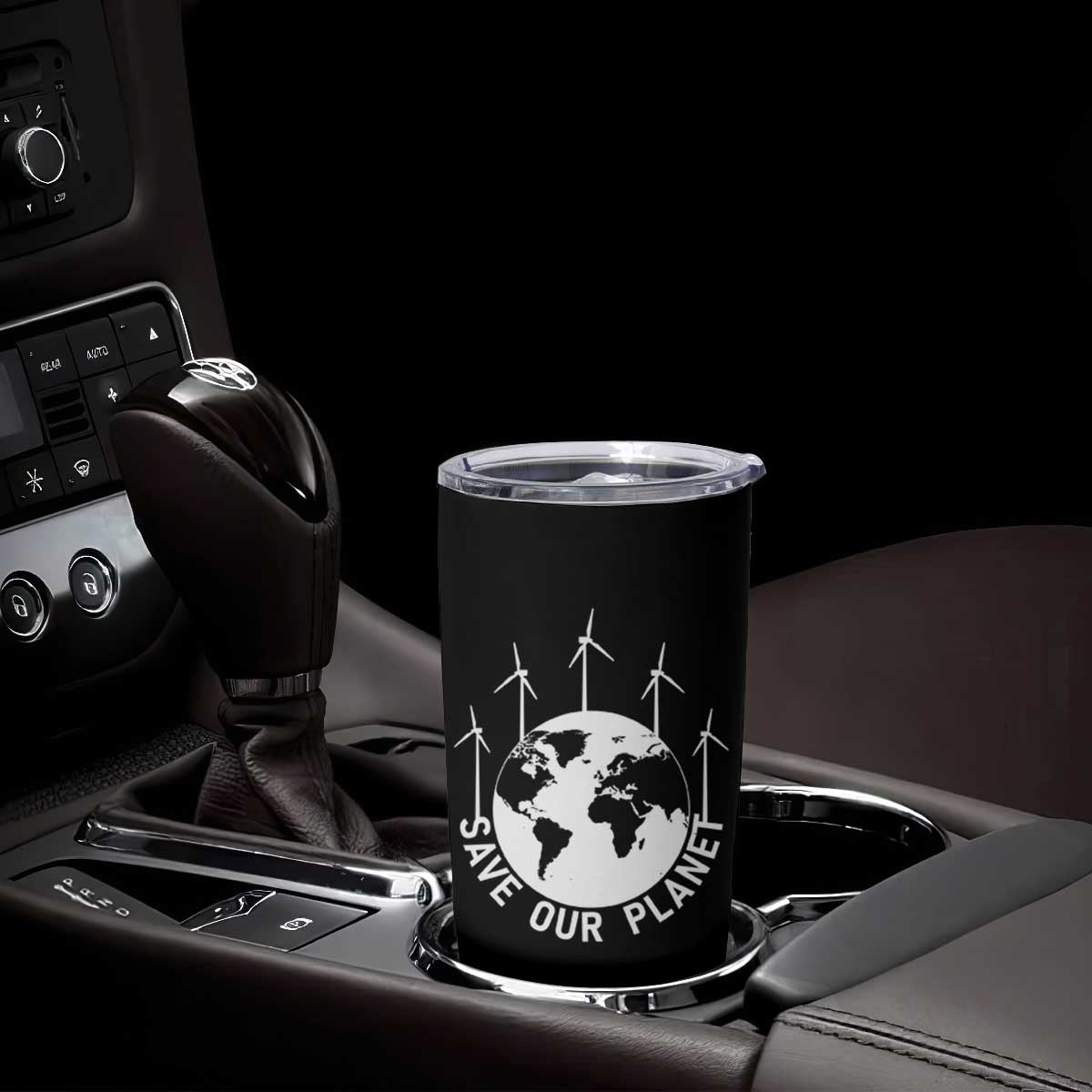 Save Our Planet Tumbler Cup Wind Power Electricity Earth Day 2025 TS02 Print Your Wear