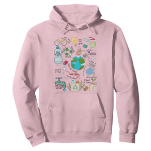 Save The Planet Hoodie Earth Day Protect Nature Environmental Recycling TS02 Light Pink Print Your Wear