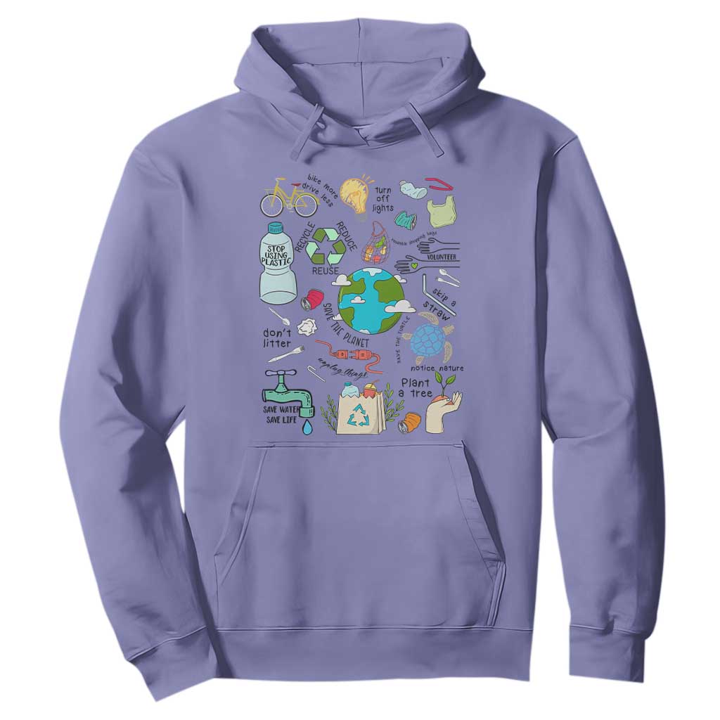 Save The Planet Hoodie Earth Day Protect Nature Environmental Recycling TS02 Violet Print Your Wear