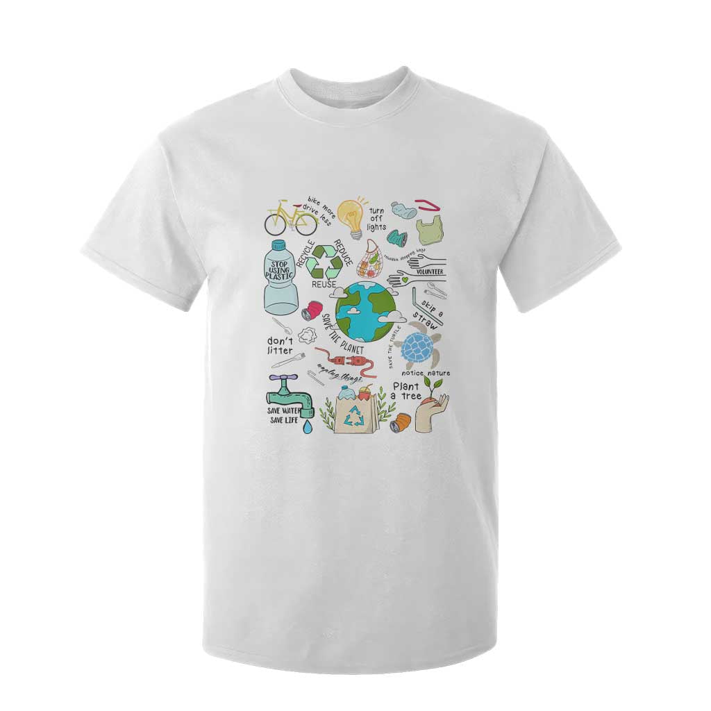 Save The Planet T Shirt For Kid Earth Day Protect Nature Environmental Recycling TS02 White Print Your Wear