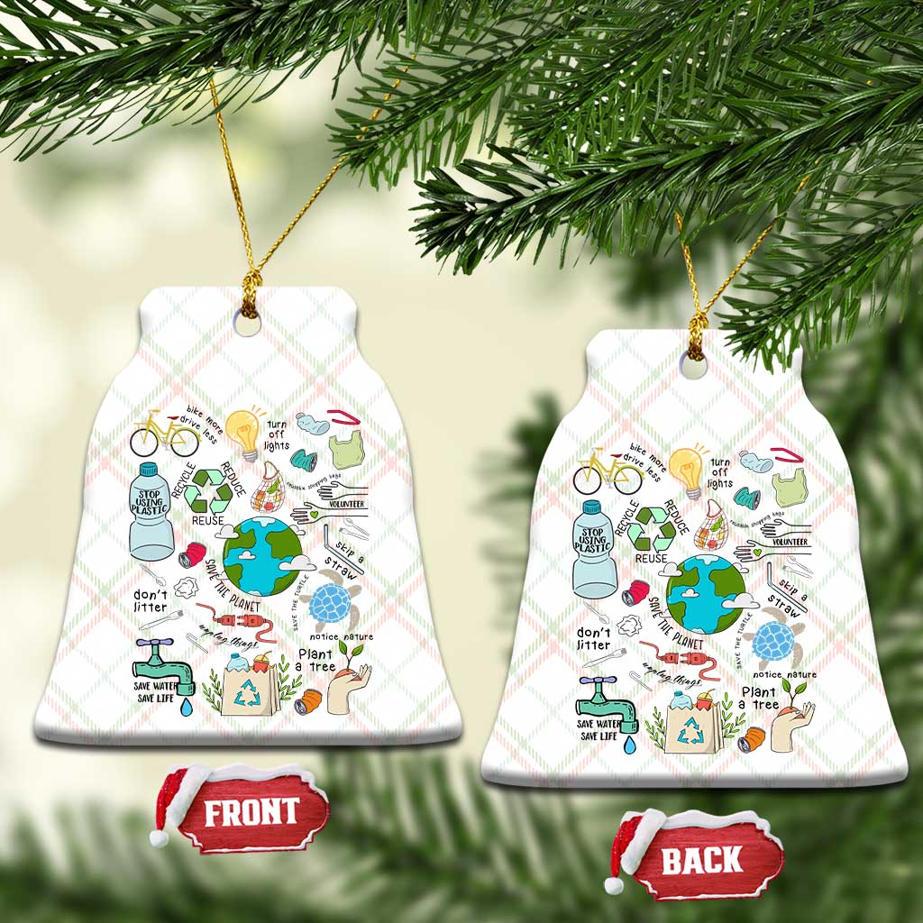 Save The Planet Ceramic Ornament Earth Day Protect Nature Environmental Recycling TS02 Print Your Wear
