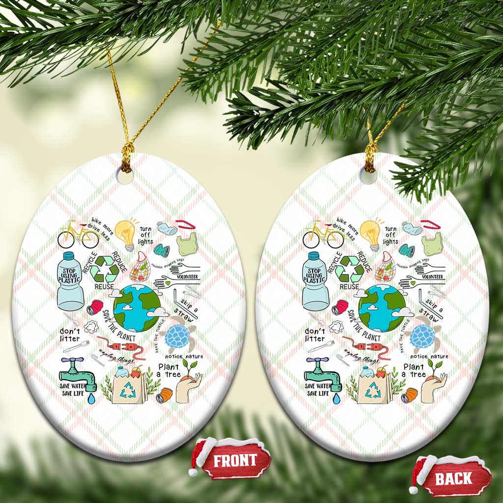 Save The Planet Ceramic Ornament Earth Day Protect Nature Environmental Recycling TS02 Print Your Wear