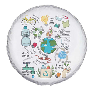 Save The Planet Spare Tire Cover Earth Day Protect Nature Environmental Recycling TS02 Print Your Wear