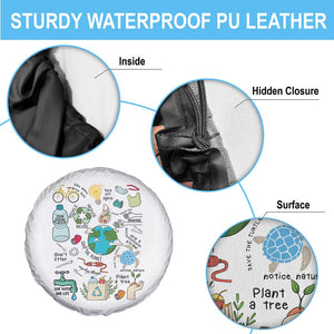 Save The Planet Spare Tire Cover Earth Day Protect Nature Environmental Recycling TS02 Print Your Wear