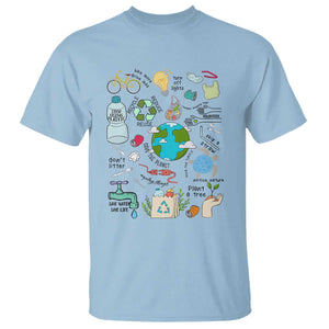 Save The Planet T Shirt Earth Day Protect Nature Environmental Recycling TS02 Light Blue Print Your Wear