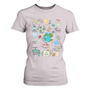 Save The Planet T Shirt For Women Earth Day Protect Nature Environmental Recycling TS02 Ice Gray Print Your Wear