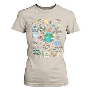 Save The Planet T Shirt For Women Earth Day Protect Nature Environmental Recycling TS02 Sand Print Your Wear