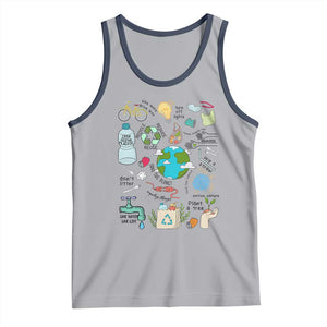 Save The Planet Tank Top Earth Day Protect Nature Environmental Recycling TS02 Athletic Heather Navy Print Your Wear