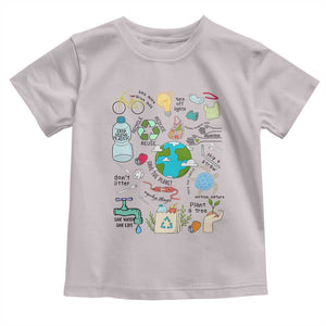 Save The Planet Toddler T Shirt Earth Day Protect Nature Environmental Recycling TS02 Ice Gray Print Your Wear