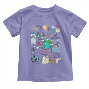 Save The Planet Toddler T Shirt Earth Day Protect Nature Environmental Recycling TS02 Violet Print Your Wear