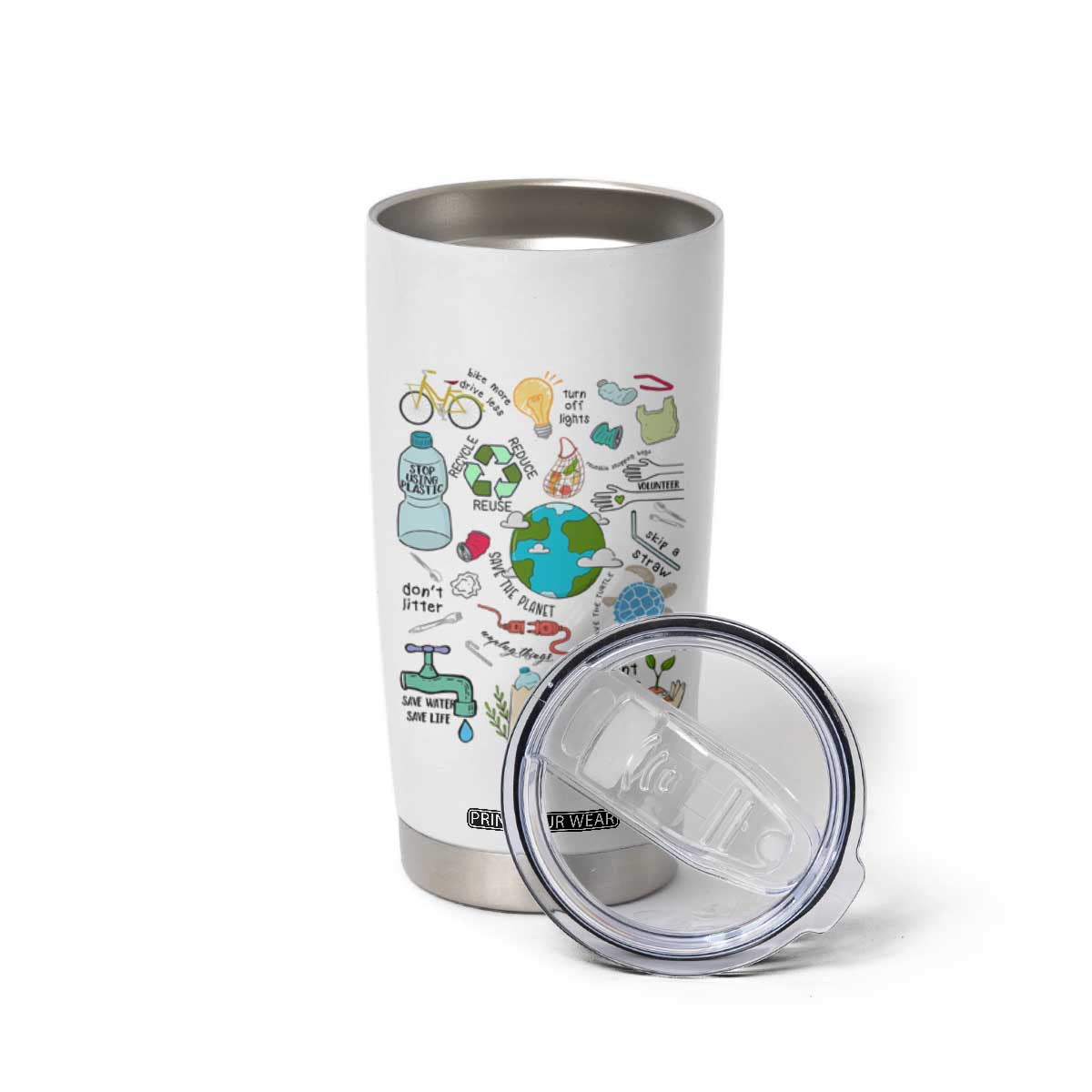 Save The Planet Tumbler Cup Earth Day Protect Nature Environmental Recycling TS02 Print Your Wear