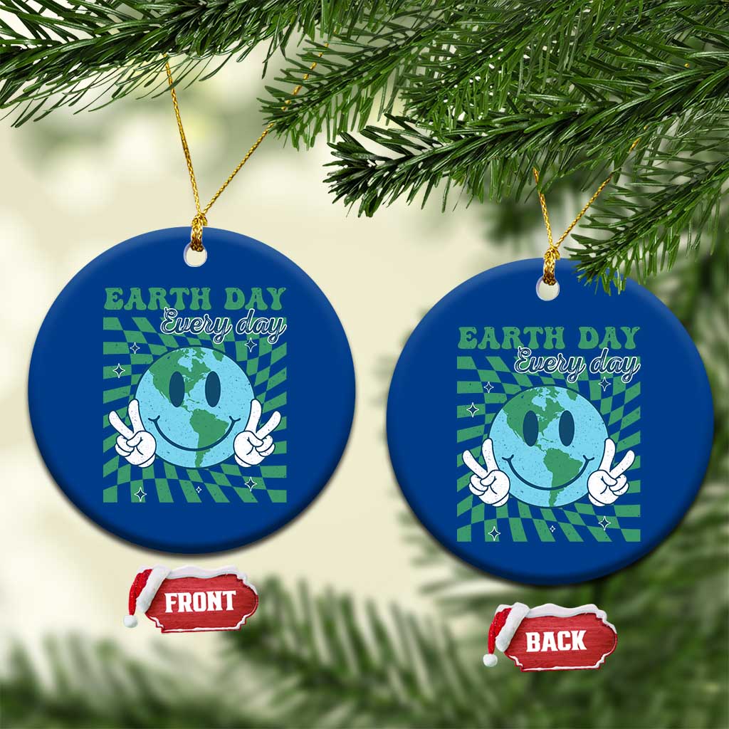 Earth Day Everyday Ceramic Ornament Smile Face Hippie Planet Anniversary TS02 1pc Blue Print Your Wear