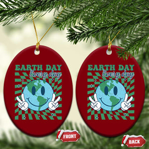 Earth Day Everyday Ceramic Ornament Smile Face Hippie Planet Anniversary TS02 Print Your Wear