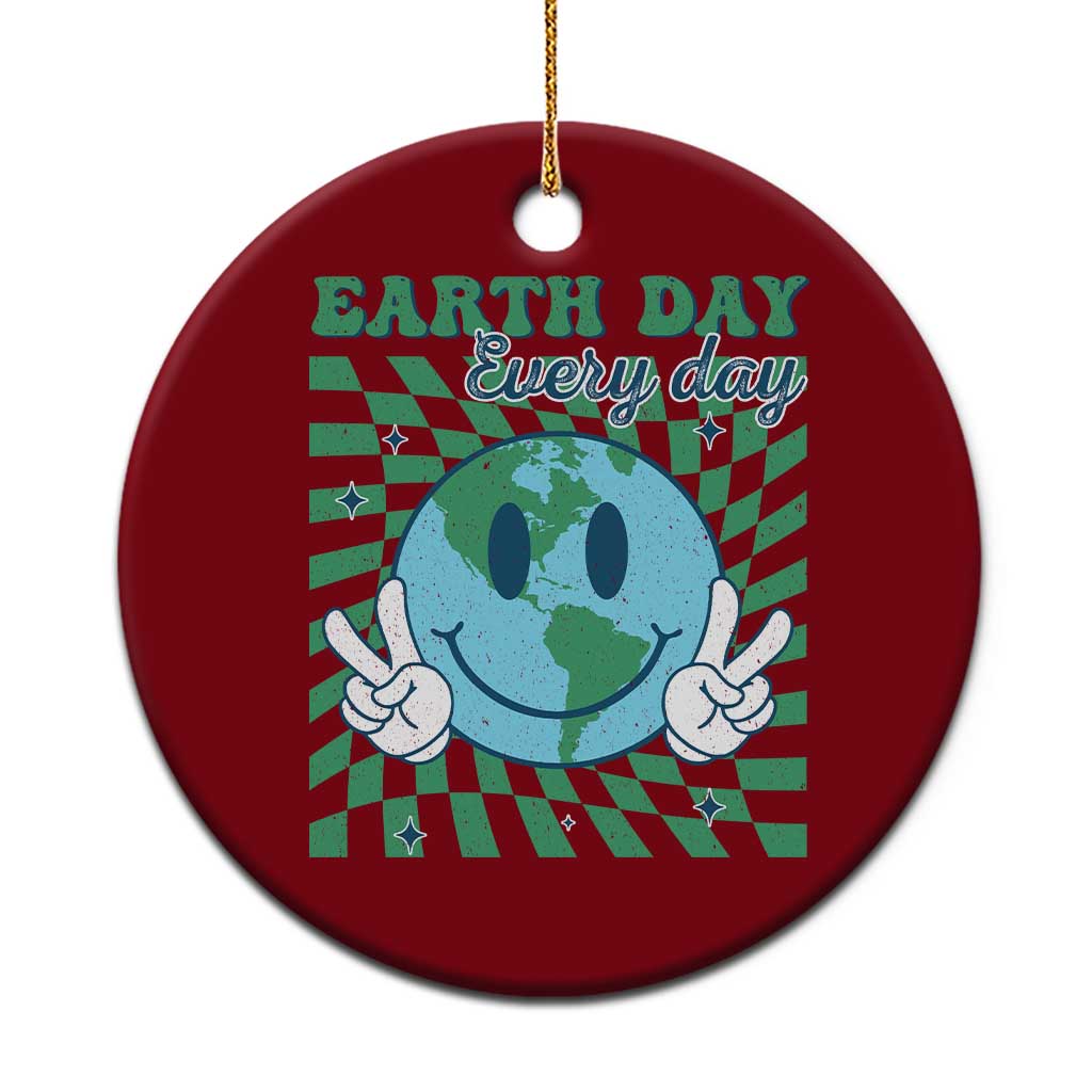 Earth Day Everyday Ceramic Ornament Smile Face Hippie Planet Anniversary TS02 1pc Red Print Your Wear
