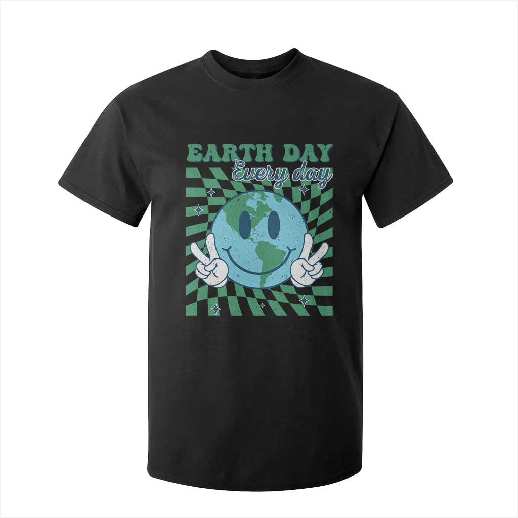 Earth Day Everyday T Shirt For Kid Smile Face Hippie Planet Anniversary TS02 Black Print Your Wear