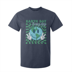 Earth Day Everyday T Shirt For Kid Smile Face Hippie Planet Anniversary TS02 Navy Print Your Wear