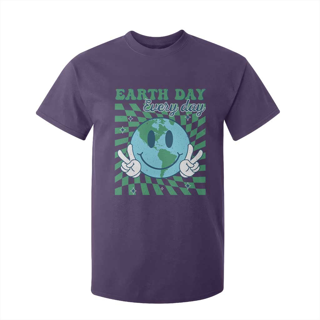 Earth Day Everyday T Shirt For Kid Smile Face Hippie Planet Anniversary TS02 Purple Print Your Wear