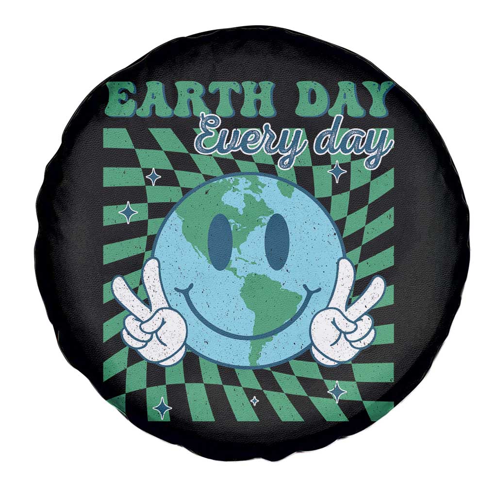 Earth Day Everyday Spare Tire Cover Smile Face Hippie Planet Anniversary TS02 Print Your Wear