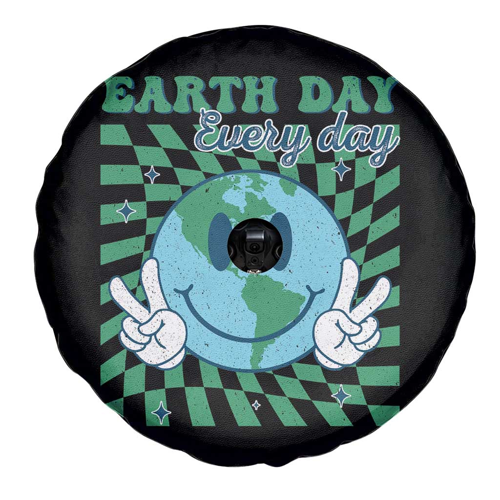 Earth Day Everyday Spare Tire Cover Smile Face Hippie Planet Anniversary TS02 Print Your Wear