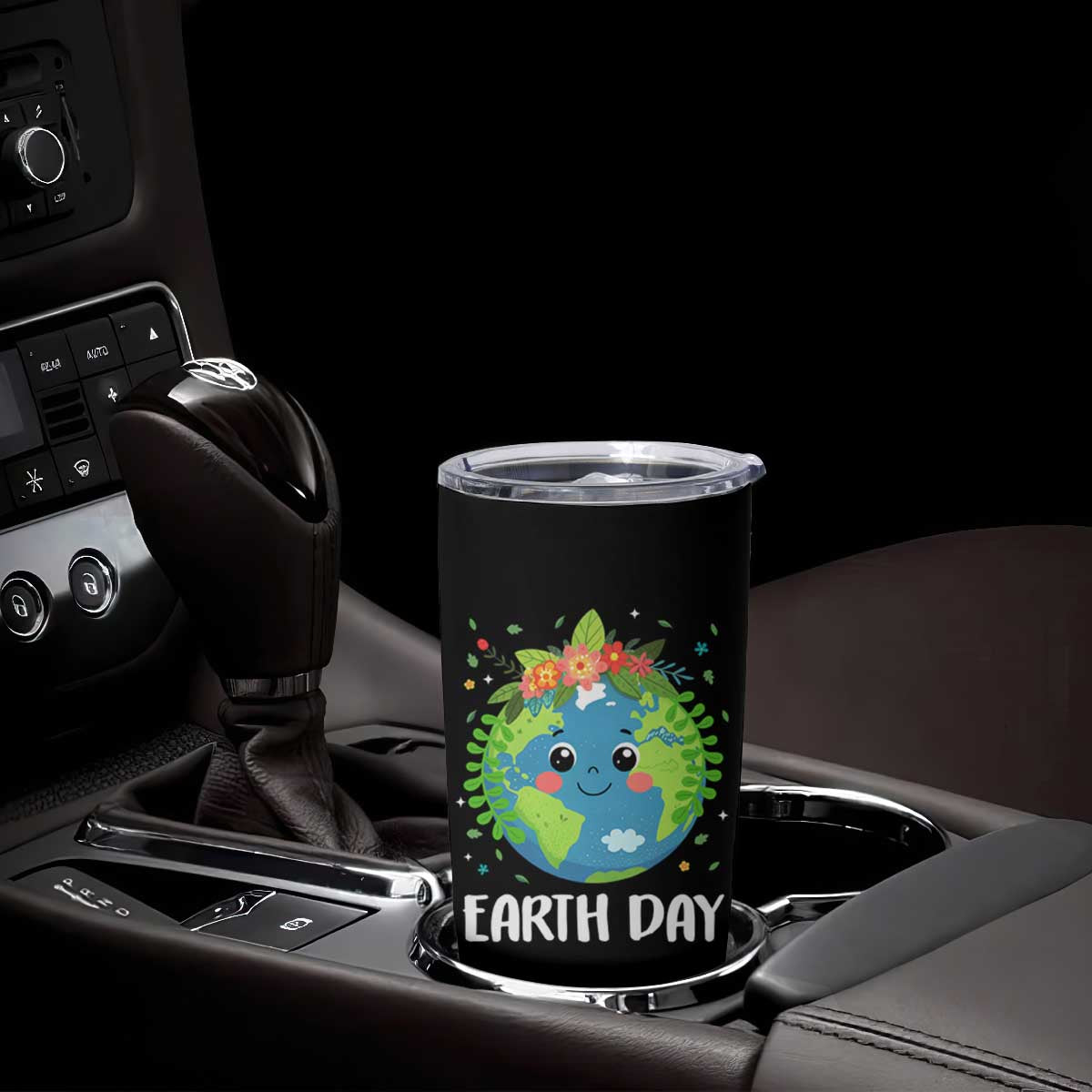 Happy Earth Day Tumbler Cup Cute Earth With Floral TS02 Print Your Wear