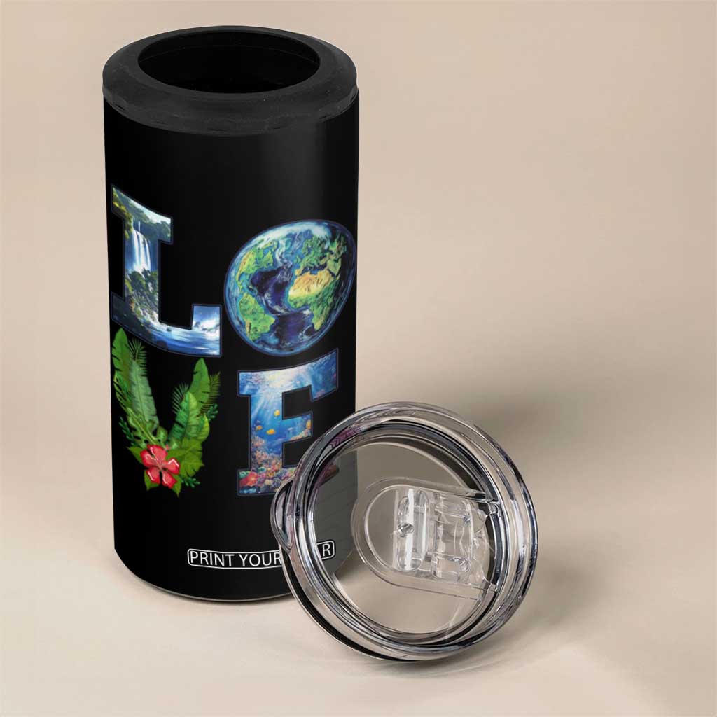 Earth Day LOVE 4 in 1 Can Cooler Tumbler Planet Anniversary Everyday TS02 Print Your Wear