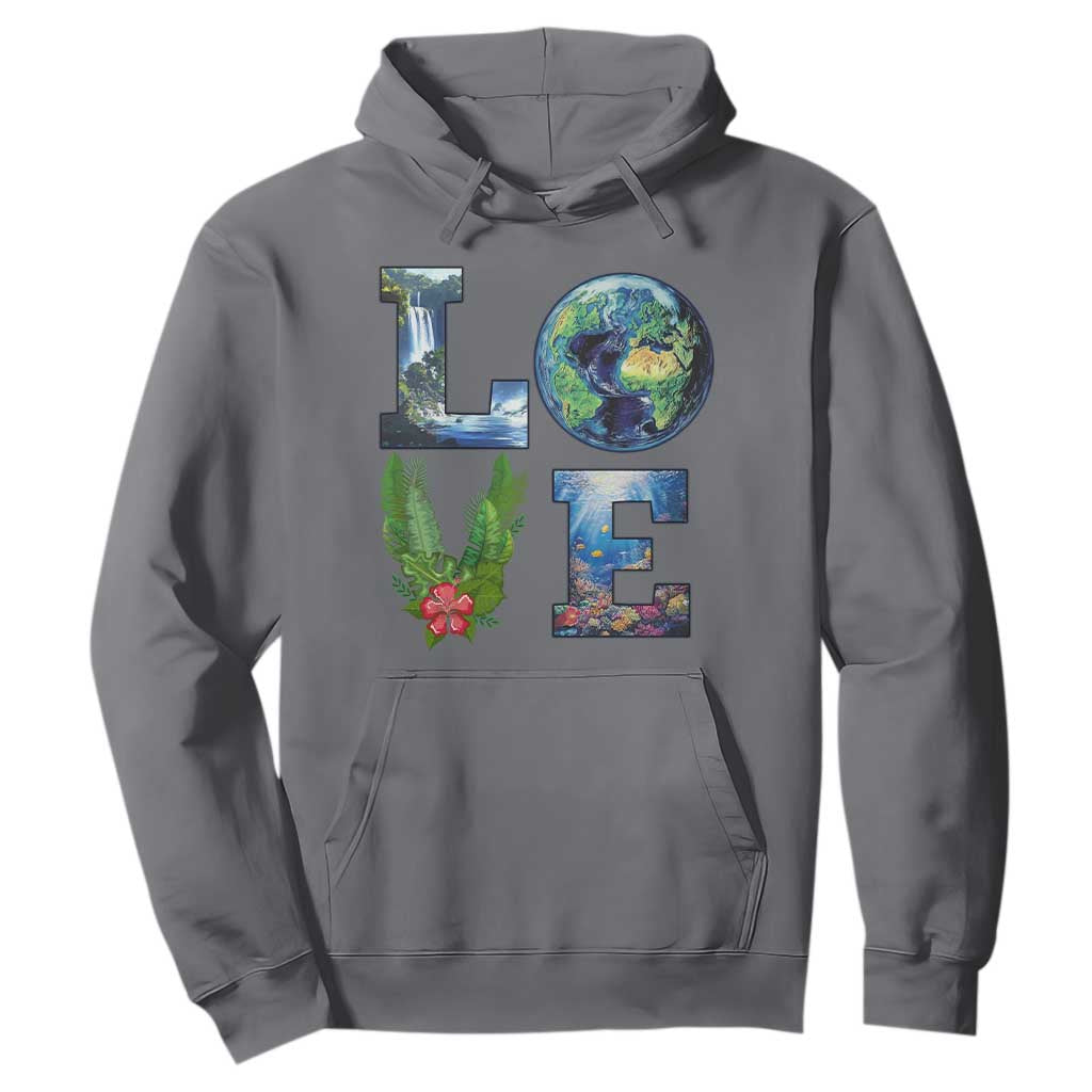 Earth Day LOVE Hoodie Planet Anniversary Everyday TS02 Charcoal Print Your Wear