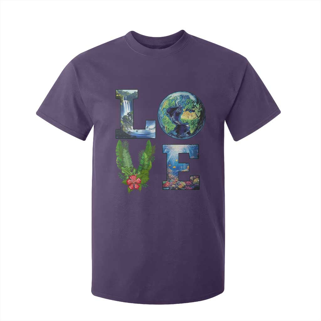 Earth Day LOVE T Shirt For Kid Planet Anniversary Everyday TS02 Purple Print Your Wear