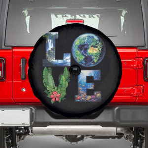 Earth Day LOVE Spare Tire Cover Planet Anniversary Everyday TS02 Black Print Your Wear